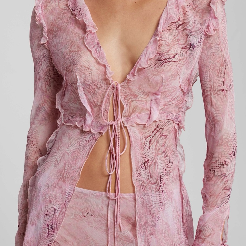 Rat & Boa Mauve Snake Print Top